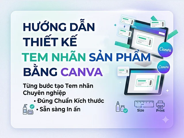 Hướng Dẫn Thiết Kế Tem Nh&atilde;n Bằng Canva Chuẩn In Ấn
